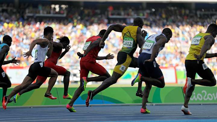 Bolt chases Olympic history in men's 100 meters