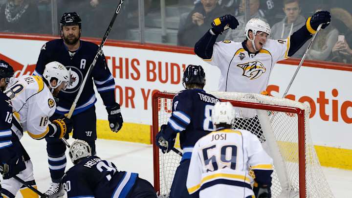 Johansen stays hot with goal, assist, Preds down Jets 4-1