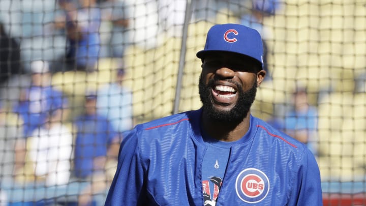 The Latest: Slumping Heyward back in Cubs' lineup for Game 4