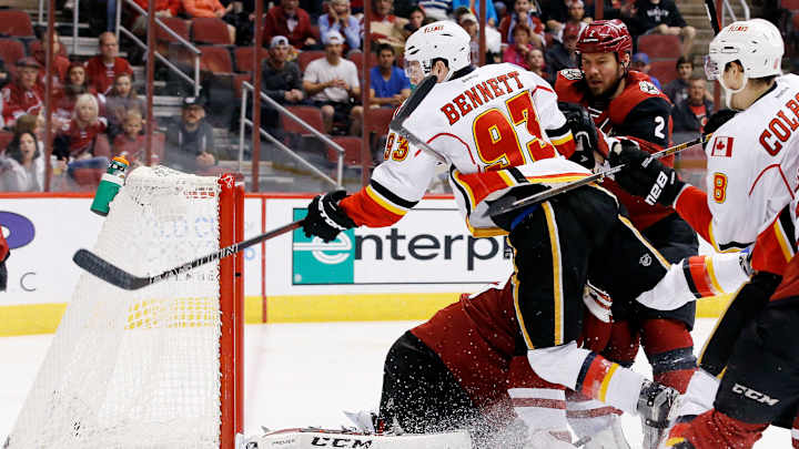 Bennett, Monahan lead Flames past Coyotes