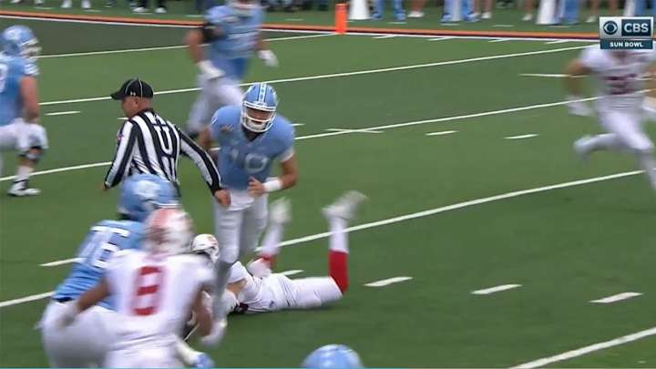 The referee and not Stanford made North Carolina fumble The referee and not Stanford made North Carolina fumble