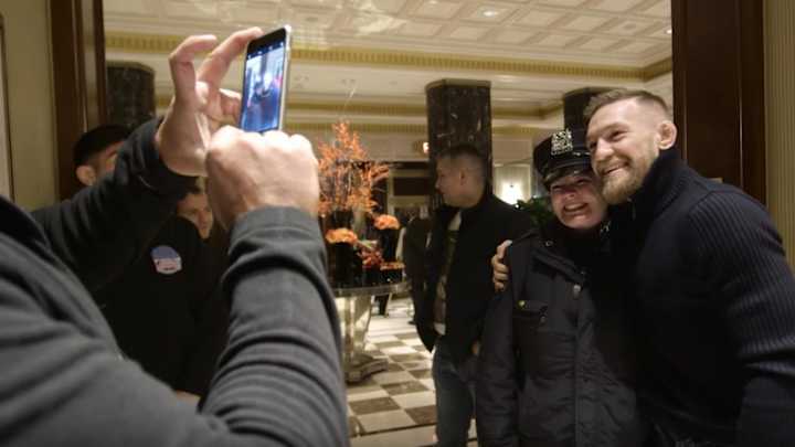 Watch: NYPD officer nearly brought to tears by meeting Conor McGregor Watch: NYPD officer nearly brought to tears by meeting Conor McGregor