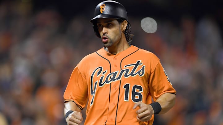 Watch: Angel Pagan drops fan running on the field Watch: Angel Pagan drops fan running on the field