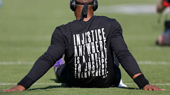 Protest goes peacefully outside Panthers game