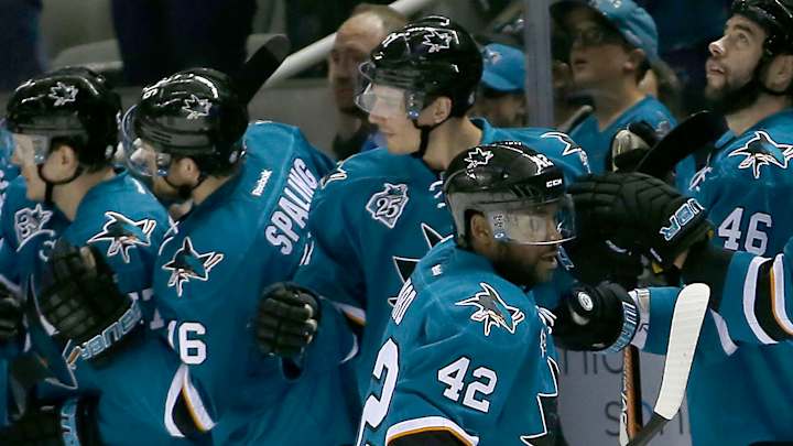 Sharks solve Lundqvist late in 4-1 victory over Rangers