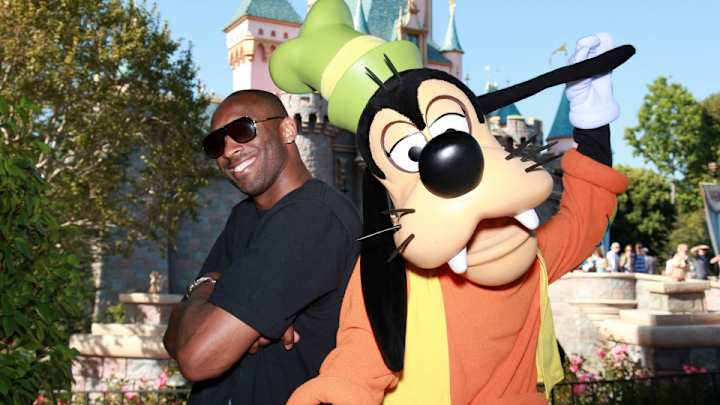 Kobe Bryant went to Disneyland, where fans chanted MVP at him