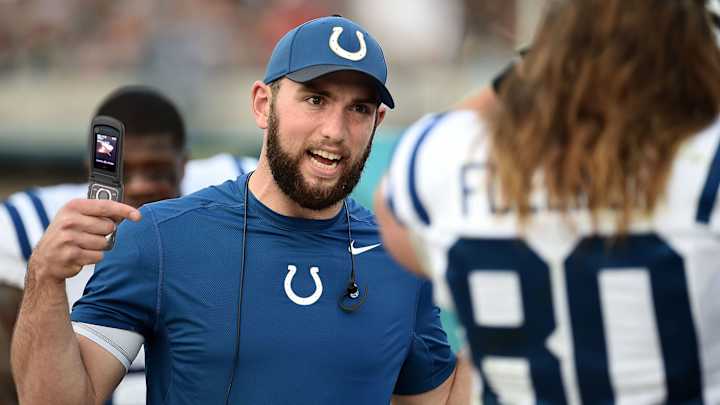 Not only does Andrew Luck still use a flip phone, he just got a new one