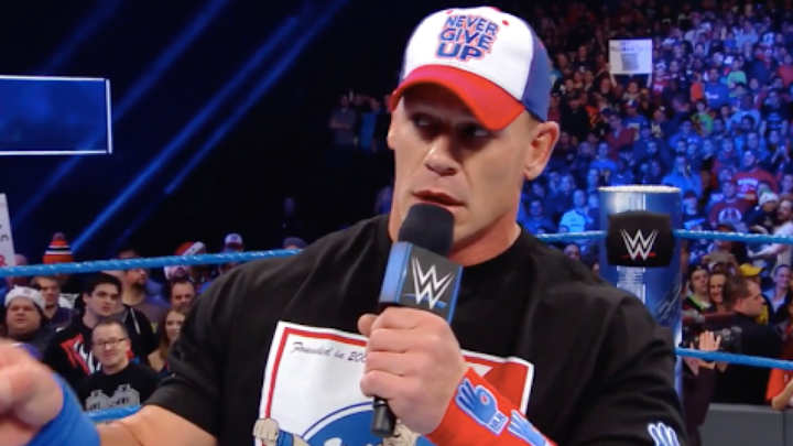 John Cena returns, challenges WWE champion to match at Royal Rumble