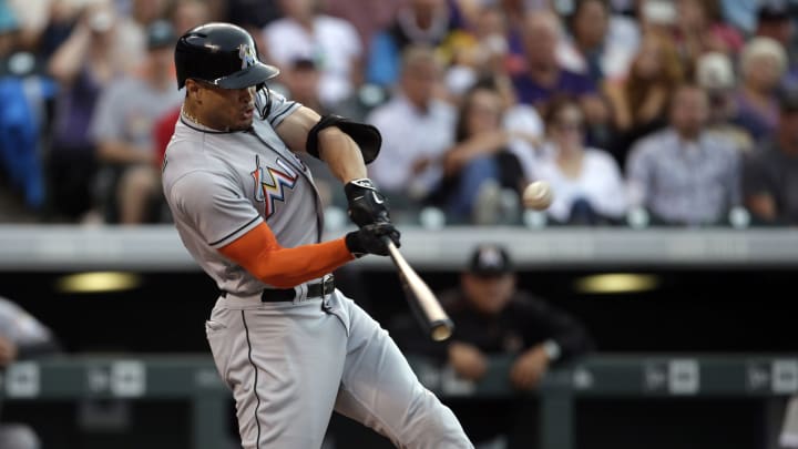 Watch: Giancarlo Stanton crushes 504-foot homer at Coors Field Watch: Giancarlo Stanton crushes 504-foot homer at Coors Field