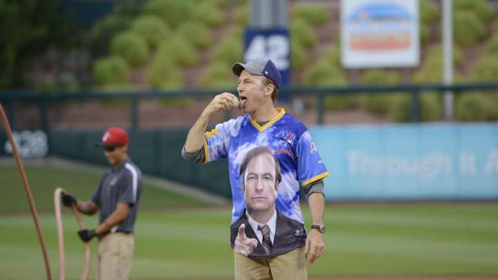 Bob Odenkirk appeared at a minor league team’s ‘Better Call Saul’ promotion Bob Odenkirk appeared at a minor league team’s ‘Better Call Saul’ promotion