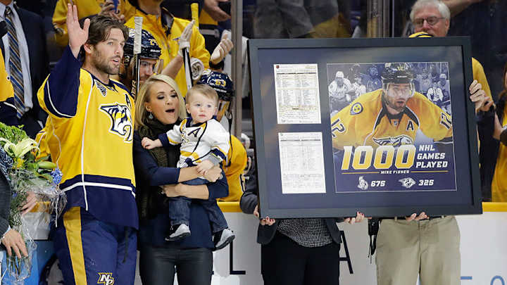 Preds’ Fisher joined by family to celebrate milestone