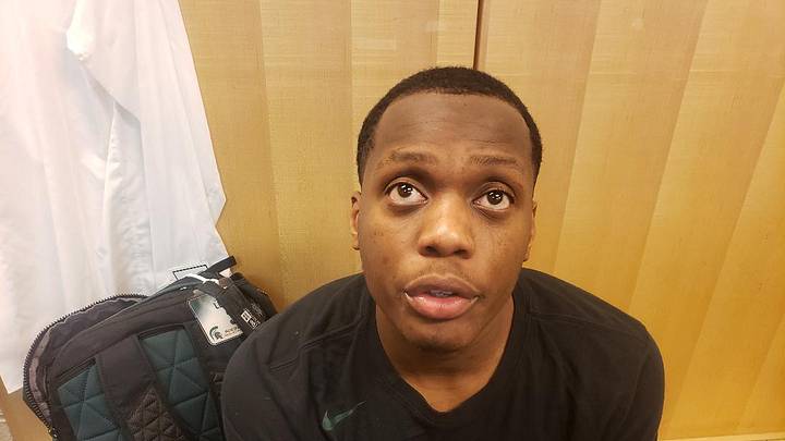 Michigan State PG Cassius Winston Post Loss to Kentucky Michigan State PG Cassius Winston Post Loss to Kentucky