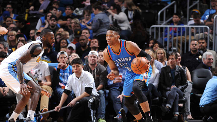 Westbrook's 17th triple-double leads Thunder over Nuggets Westbrook's 17th triple-double leads Thunder over Nuggets
