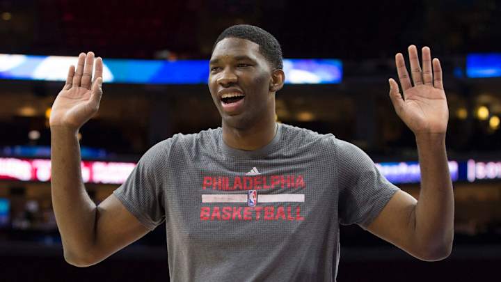 Joel Embiid is really happy about the 76ers’ No. 1 pick Joel Embiid is really happy about the 76ers’ No. 1 pick