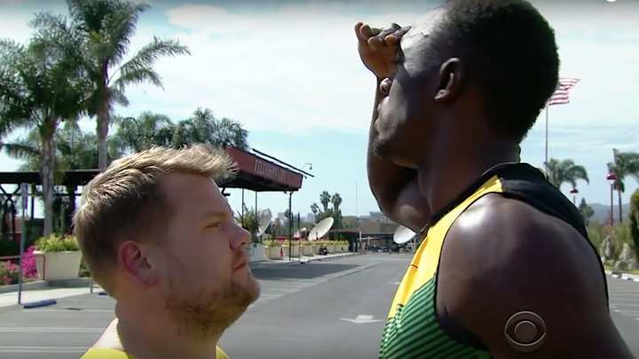 Watch: Usain Bolt races James Corden, Owen Wilson in 100 meters