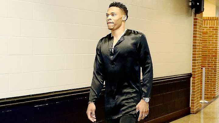 Russell Westbrook arrives in all-black outfit for Game 6