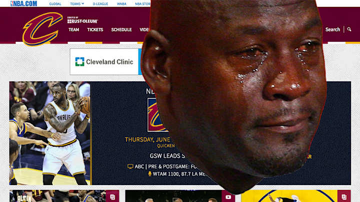 The reason CryingJordan.com takes you to the Cavs’ site is kind of boring The reason CryingJordan.com takes you to the Cavs’ site is kind of boring