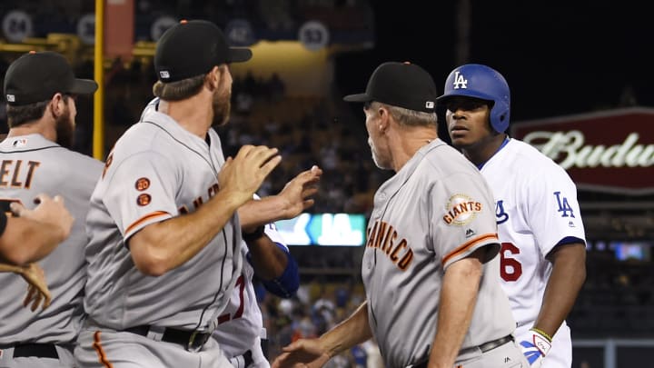 Scully lends play-by-play to Dodgers-Giants fracas Scully lends play-by-play to Dodgers-Giants fracas