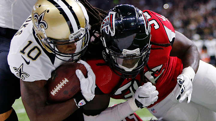 Falcons to hold out 3 injured linebackers against Broncos