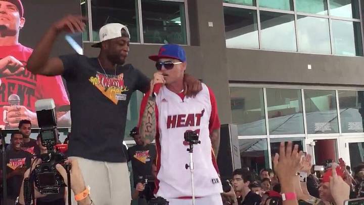 Watch: Dwyane Wade joins Vanilla Ice on stage, hops around
