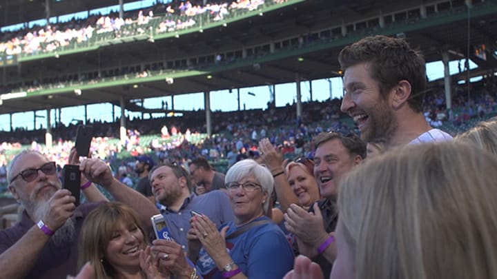 Brett Eldredge shoots, debuts music video at Wrigley Field Brett Eldredge shoots, debuts music video at Wrigley Field