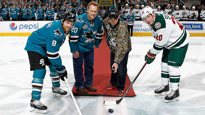 Watch: Gary Suter, Ryan Suter participate in ceremonial faceoff Watch: Gary Suter, Ryan Suter participate in ceremonial faceoff
