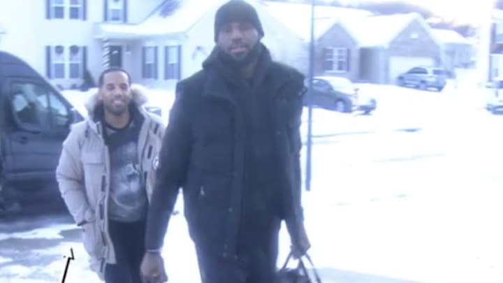 Watch: LeBron James delivers $1.3 million to family in Akron