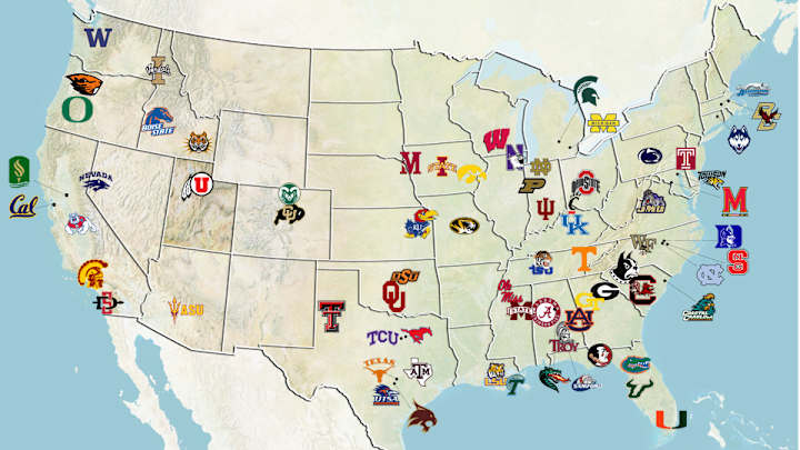 Which college is best represented on Super Bowl 50 active rosters?