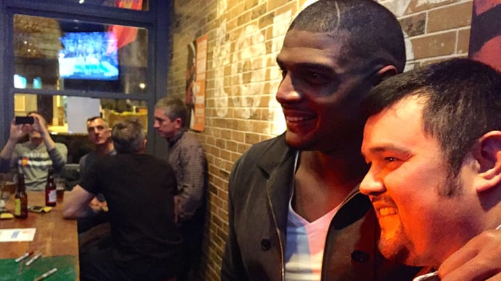 A Super Bowl meet-and-greet with Michael Sam