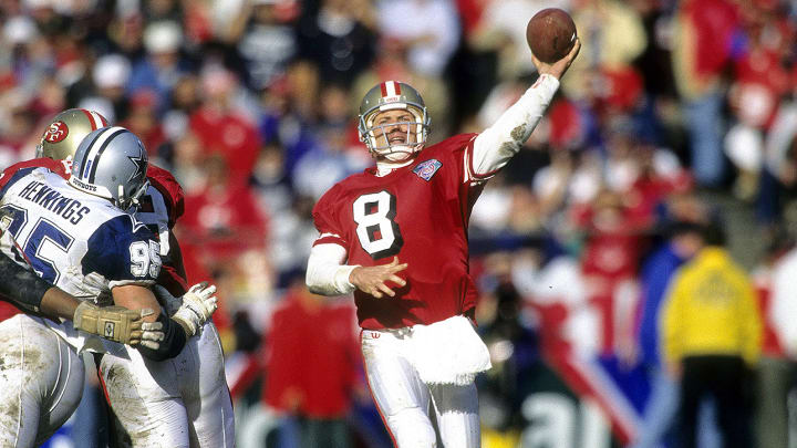 Through pain and grit, 49ers QB Steve Young finally gets that monkey off his back Through pain and grit, 49ers QB Steve Young finally gets that monkey off his back