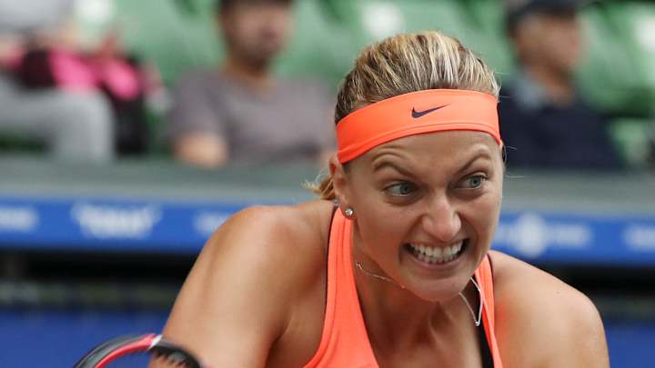 Kvitova overpowers 4th seed Halep to reach Wuhan Open final