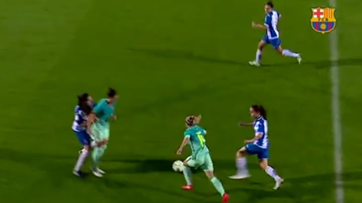 Watch: Barcelona women's forward Barbara Latorre scores Messi-esque goal