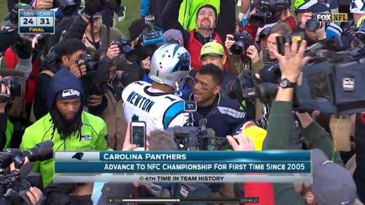 Wow, Cam Newton is so much bigger than Russell Wilson