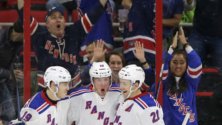Miller scores twice, Rangers beat Hurricanes 4-1