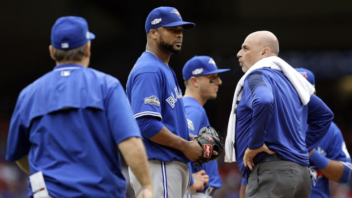 Blue Jays’ Francisco Liriano leaves game after taking liner off neck Blue Jays’ Francisco Liriano leaves game after taking liner off neck