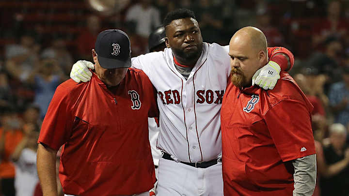 David Ortiz helped off field after fouling ball off leg David Ortiz helped off field after fouling ball off leg