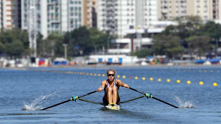 Olympic rowing regatta ends in brutal conditions
