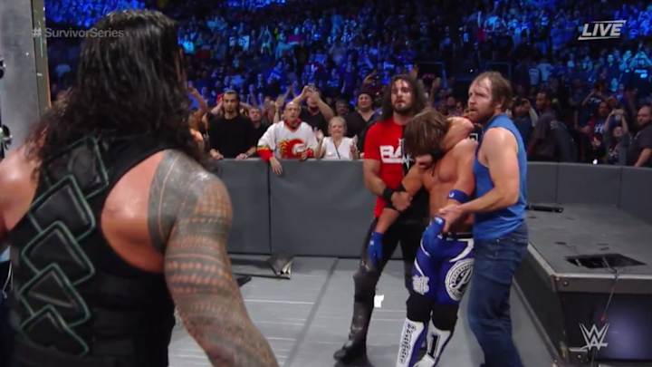 Shield reunion: Rollins, Ambrose and Reigns team up at Survivor Series Shield reunion: Rollins, Ambrose and Reigns team up at Survivor Series