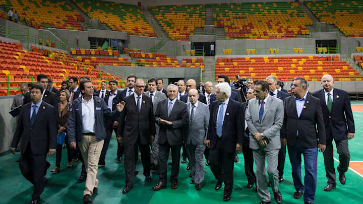 Brazil acting president, IOC head inspect Olympic Park