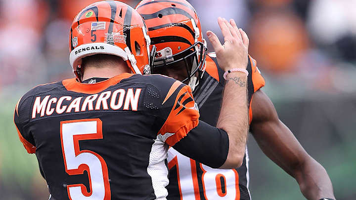 Watch: AJ McCarron TD pass gives Bengals late lead over Steelers