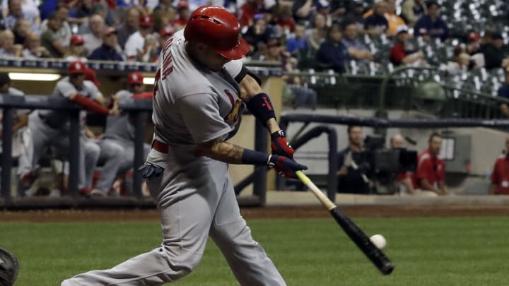 Nieuwenhuis homers, Garza throws gem as Brewers beat Cards