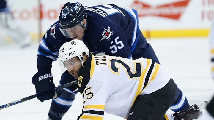 Bergeron scores twice and Bruins beat Jets 6-2