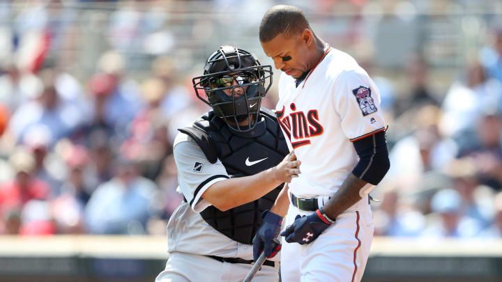 Hit by pitch, Buxton bruises left hand and leaves game