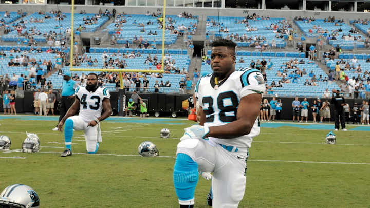Panthers RB Stewart out vs. Falcons with hamstring injury Panthers RB Stewart out vs. Falcons with hamstring injury