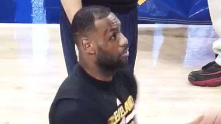 Watch: LeBron James got hit in the face with a basketball