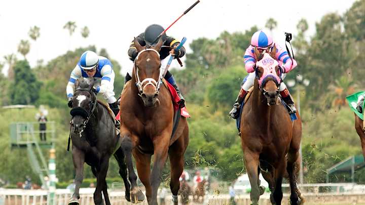 Poshsky wins Crystal Water Stakes by neck at Santa Anita