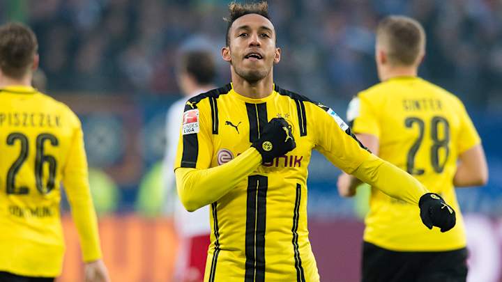 Pierre-Emerick​ Aubameyang nets four in Borussia Dortmund win