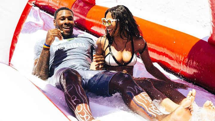 Tarik Black went down a water slide at Taylor Swift’s party