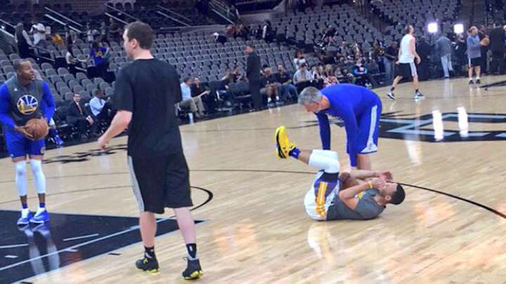 Steph Curry fell to the floor when hearing of Jordan Spieth’s collapse