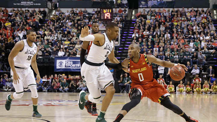Valentine leads No. 2 Michigan St past No. 18 Maryland 64-61